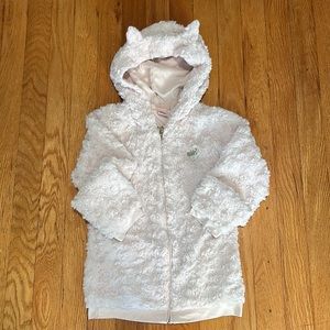 JUICY COUTURE Toddler Girl Pink RoseSoft Hooded Zip-up Jacket With Ears ~ Size 7